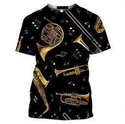 T-shirt zwart Muziekinstrumenten