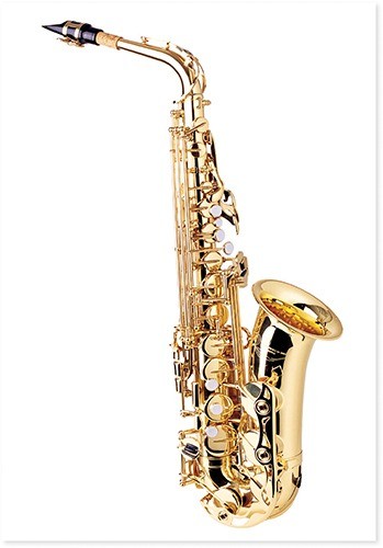 Ansichtkaart saxofoon