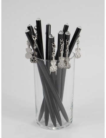 Balpen hanger viool zilver