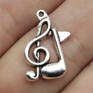 Bedelhanger vioolsleutel met muzieknoot