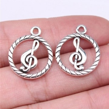 Bedelhangert vioolsleutel in rondje