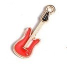 Bedelhangertje electrische gitaar goud rood