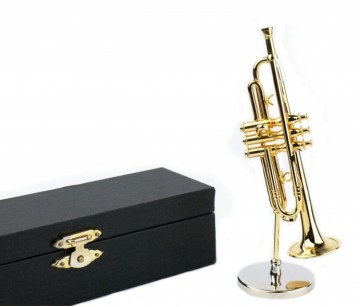 Beeldje miniatuur trompet