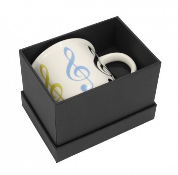 Beker vioolsleutels wit kleurig