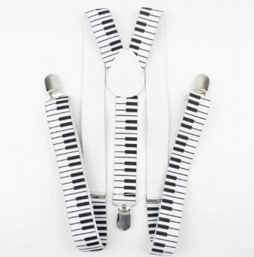 Bretels toetsen wit zwart