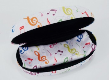 Brilkoker groot wit gekleurde muzieknoten