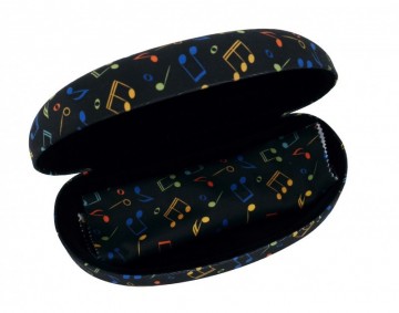 Brilkoker groot zwart gekleurde muzieknoten