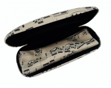 Brilkoker notenbalken creme zwart