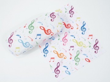 Brilkoker wit muziektekens gekleurd 2