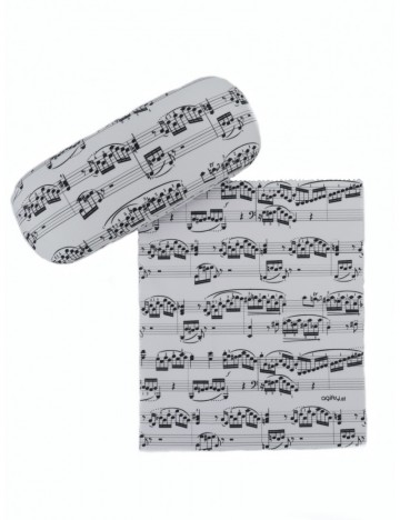 Brilkoker wit notenbalken 2 0