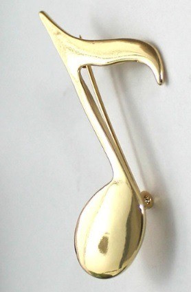 Broche muziek noot 1