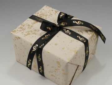 Cadeaulint zwart goud op pakje