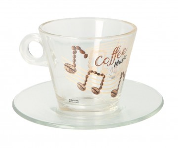 Cappuccino glas coffee music 2