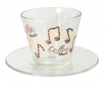 Cappuccino glas coffee music 3