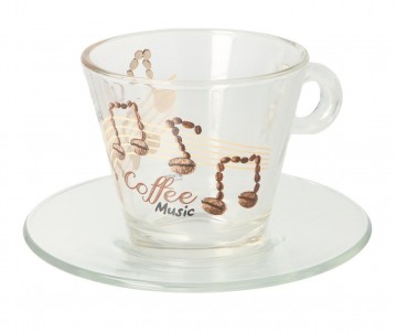 Cappuccino glas coffee music