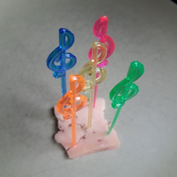 Cocktailprikker vioolsleutel neon 2