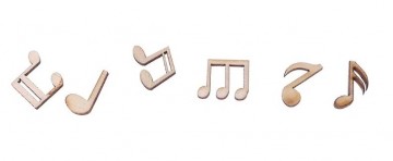 Decoratie muziektekens hout 3