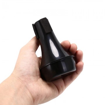 Demper oefen trompet zwart in hand
