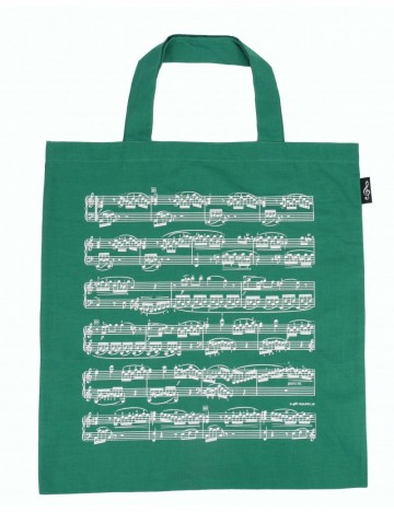 Draagtas notenbalken groen