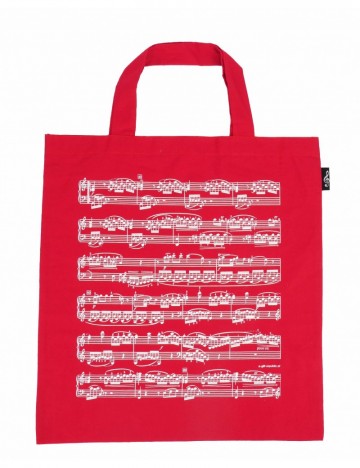 Draagtas notenbalken rood