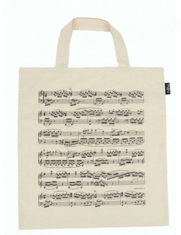 Draagtas notenbalken wit