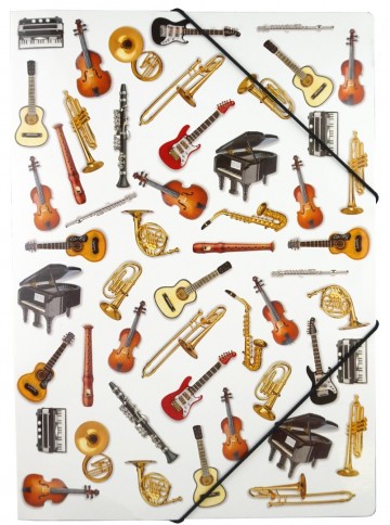 Elastiekmap muziekinstrumenten