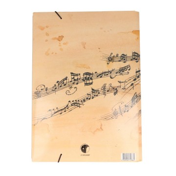 Elastiekmap notenbalken golvend creme 3