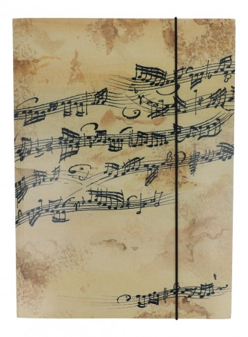 Elastiekmap notenbalken golvend creme