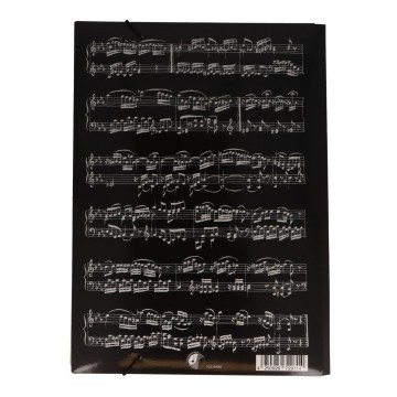 Elastiekmap notenbalken zwart wit 3