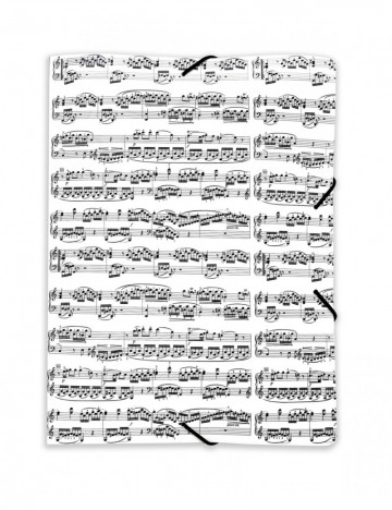 Elastiekmap wit notenbalken