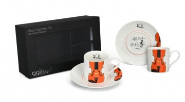 Espresso kop en schotel viool