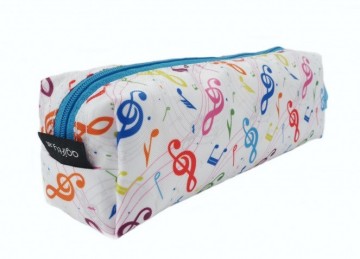 Etui rechthoek muziektekens gekleurd 2