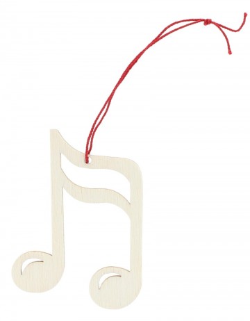 Hanger hout muzieknoten