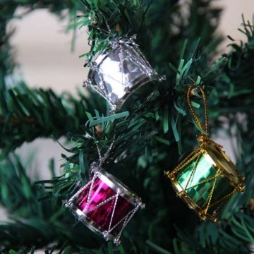 Kerst trommels gekleurd 25 cm 1 1