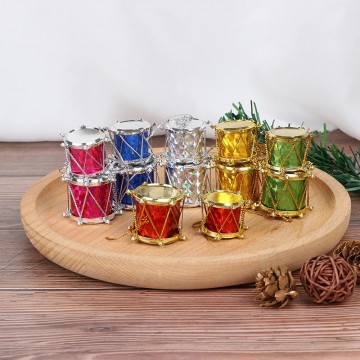 Kerst trommels gekleurd 25 cm 5 1