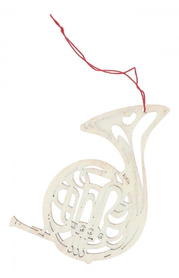 Kersthanger hoorn hout