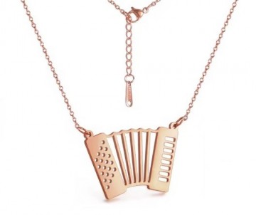 Ketting accordeon rose goud