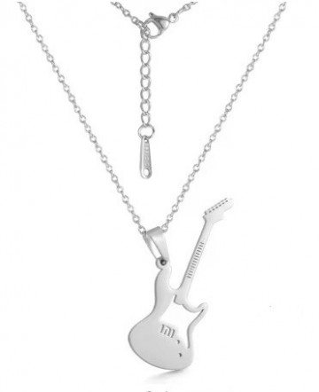 Ketting el gitaar zilver