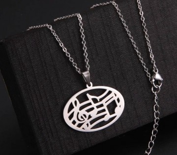 Ketting staal notenbalk zilver