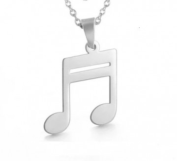 Ketting staal zestiende noten zilver 2