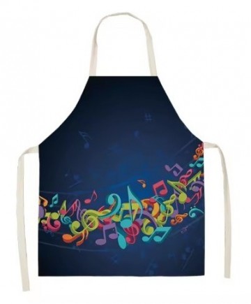 Keukenschort muziektekens blauw kleurig