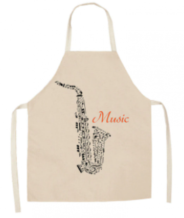 Keukenschort saxofoon