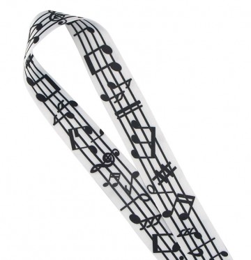 Keycord wit zwart muziektekens 7