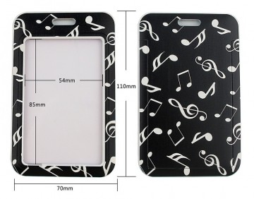 Keycord zwart wit met badge 2