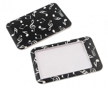 Keycord zwart wit met badge 3