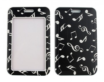 Keycord zwart wit met badge