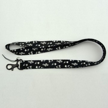 Lanyard muziek lichtroze