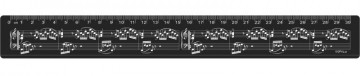 Liniaal 30 cm notenbalk zwart