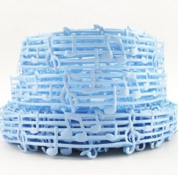 Lint notenbalk lichtblauw