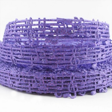 Lint notenbalk paars